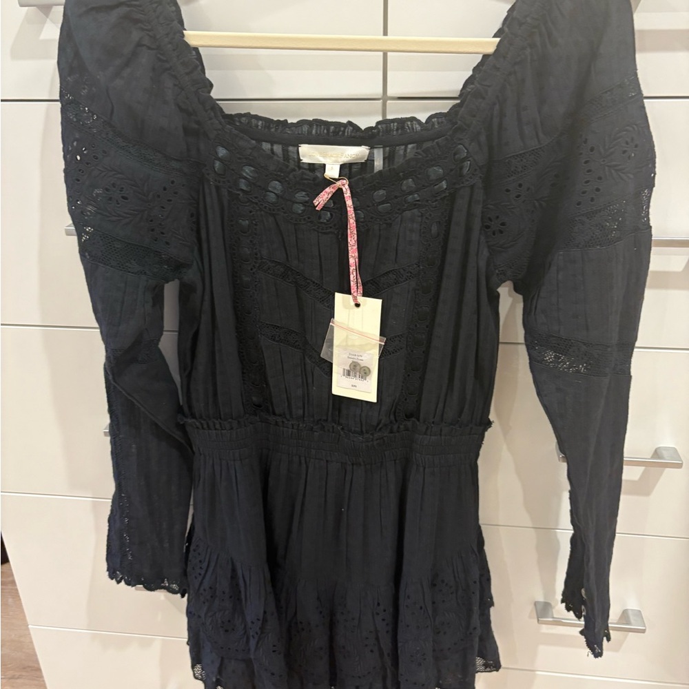 Black Lace Long Sleeve Dress